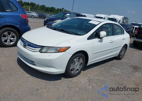 2012 Honda Civic Hybrid from USA, damaged, VIN JHMFB4F28CS002073
